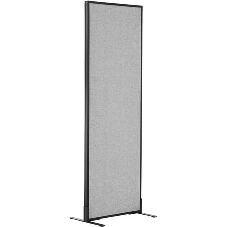 GLOBAL INDUSTRIAL 24-1/4W x 96H Freestanding Office Partition Panel, Gray 695787FGY